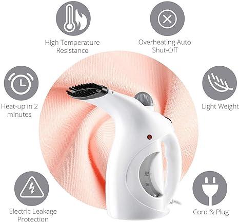 Fast Heat-up Portable Handheld Garment/Facial Vapor Steamer Iron Brush for Home and Travel Handy (Multicolour) nmwwyb-dg