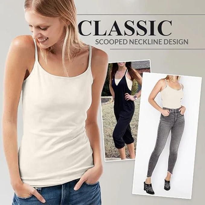 Women's Loose Cami with Built-in Tank Top (Pack of 2) nmwwyb-dg