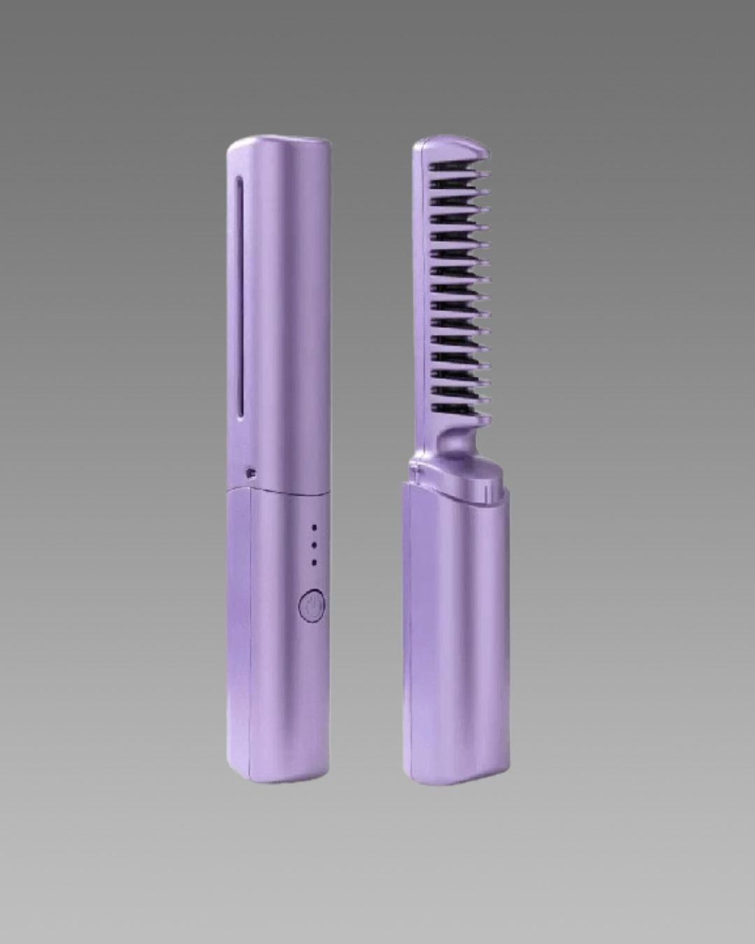 Meneflix Portable Mini Hair Straightener Cordless Rechargeable Mini Adjustable Hair Straightener Hot Comb nmwwyb-dg