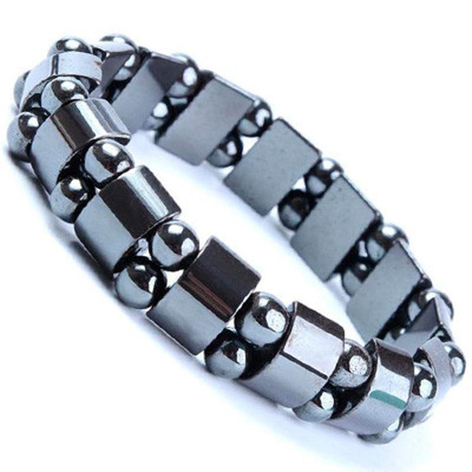 Magnetic Sugar Control Bracelet,Unisex Stylish Health Care Magnetic Black Stone Therapy Bracelet nmwwyb-dg