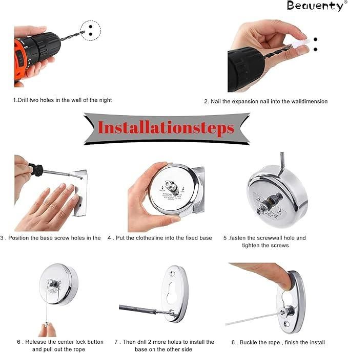 Stainless Steel Retractable Clothesline nmwwyb-dg