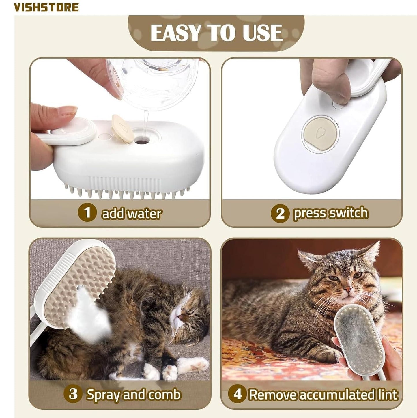 Steam Brush for Dog/Cat nmwwyb-dg