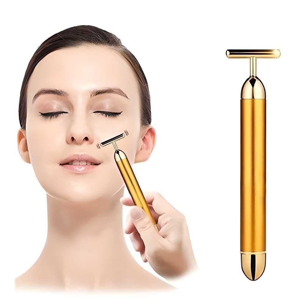 24K Gold Energy Beauty Bar Electric Facial Massage Roller nmwwyb-dg