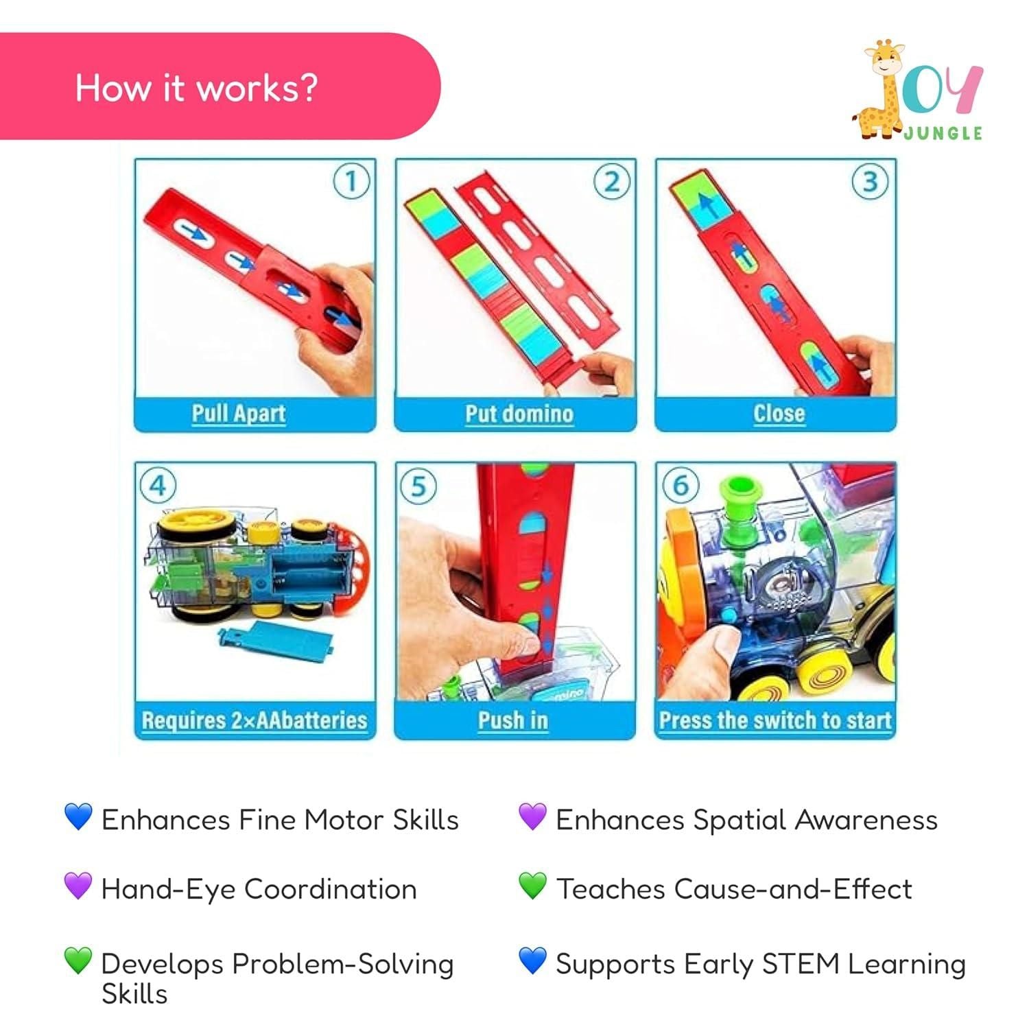 Train Toy Domino Set for Kids BPA Free Plastic with Sound Effects nmwwyb-dg