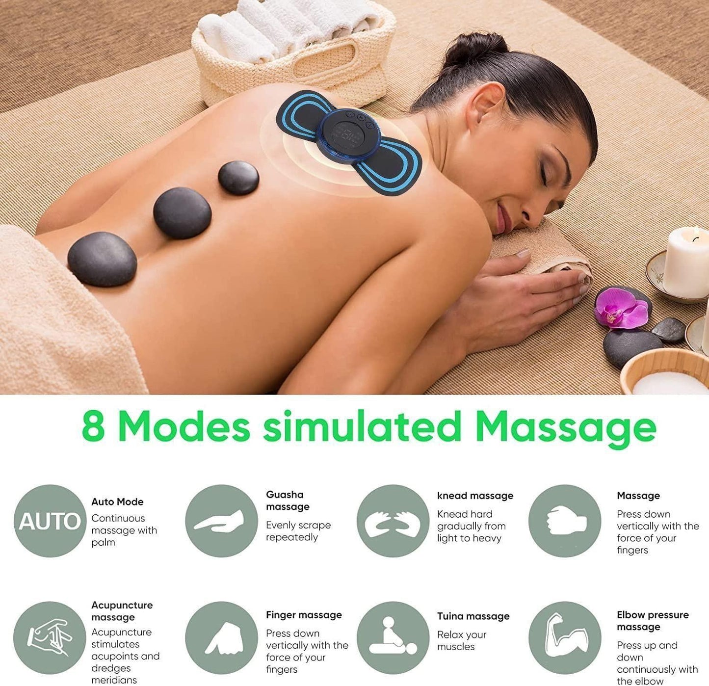 Mini Massager with 8 Modes and 19 Strength Levels,Rechargeable Electric Massager for Shoulder,Arms,Legs,Back Pain for Men and Women nmwwyb-dg