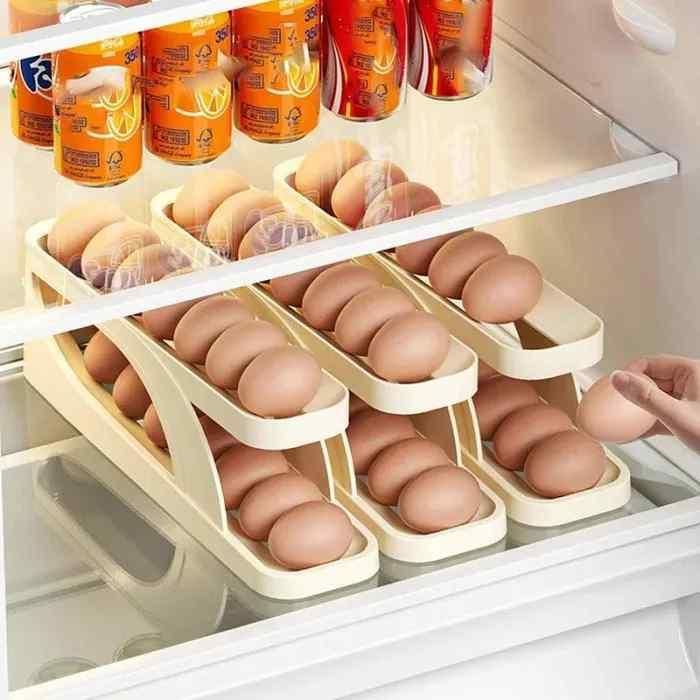 Automatically Rolling Egg Holder Container Display Rack nmwwyb-dg
