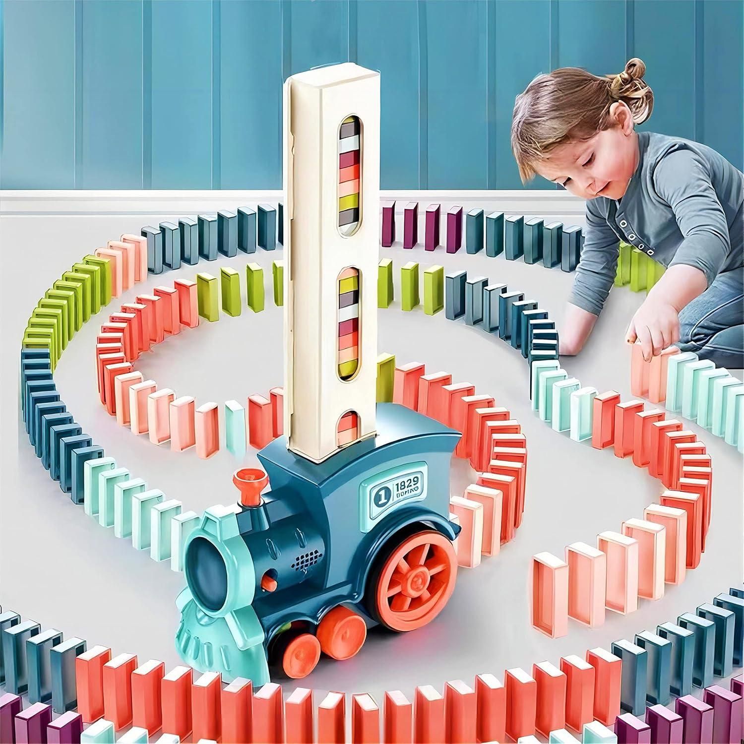 Train Toy Domino Set for Kids BPA Free Plastic with Sound Effects nmwwyb-dg