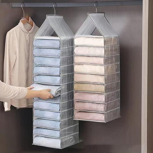Hanging Closet Foldable Organizer 6 Slots nmwwyb-dg