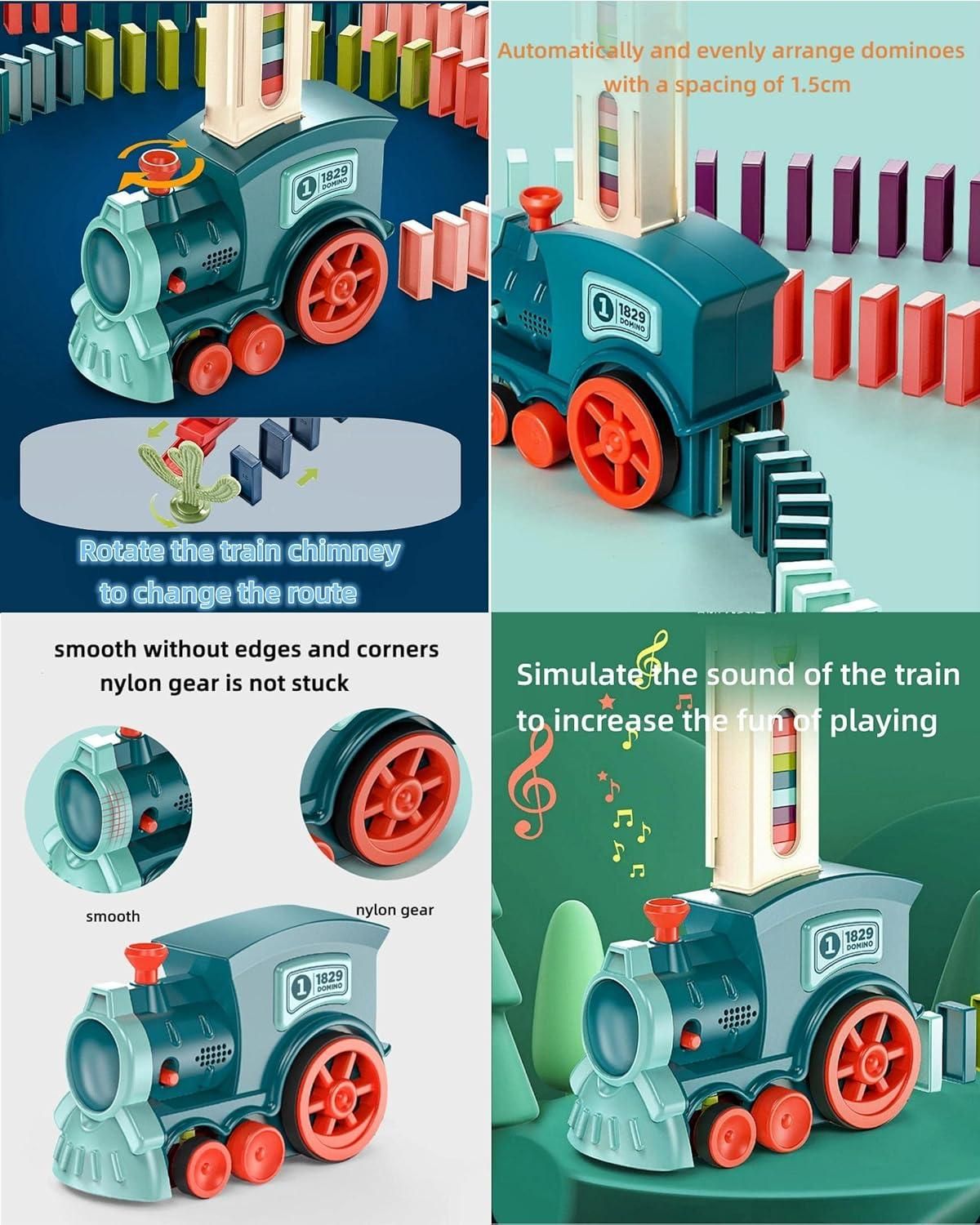 Train Toy Domino Set for Kids BPA Free Plastic with Sound Effects nmwwyb-dg