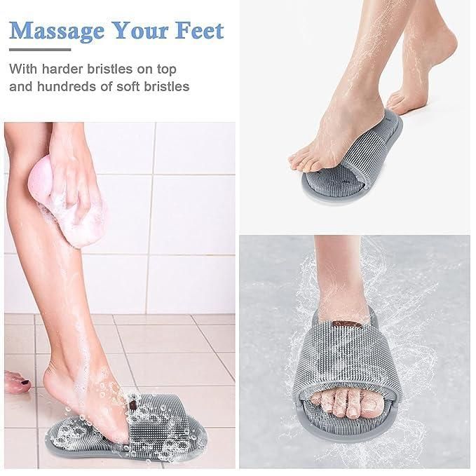 Shower Foot Scrubber with Non-Slip Suction Cups nmwwyb-dg